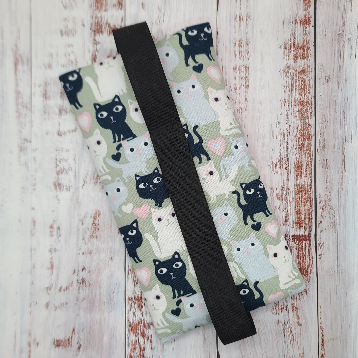 Étuis à crayons à élastique marque-page - Signet - Pour agenda, livres, etc. - Chats & coeurs