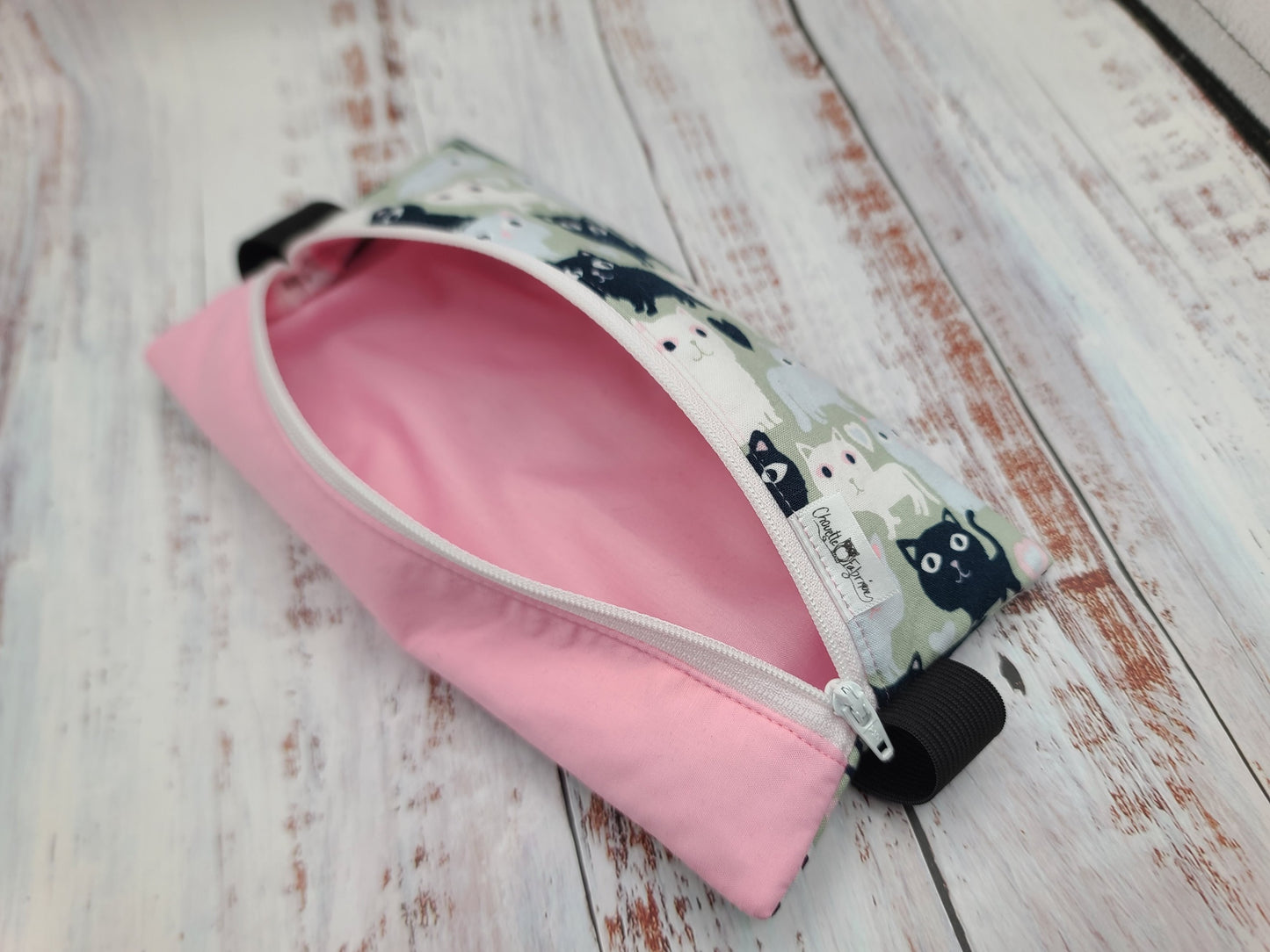 Étuis à crayons à élastique marque-page - Signet - Pour agenda, livres, etc. - Chats & coeurs