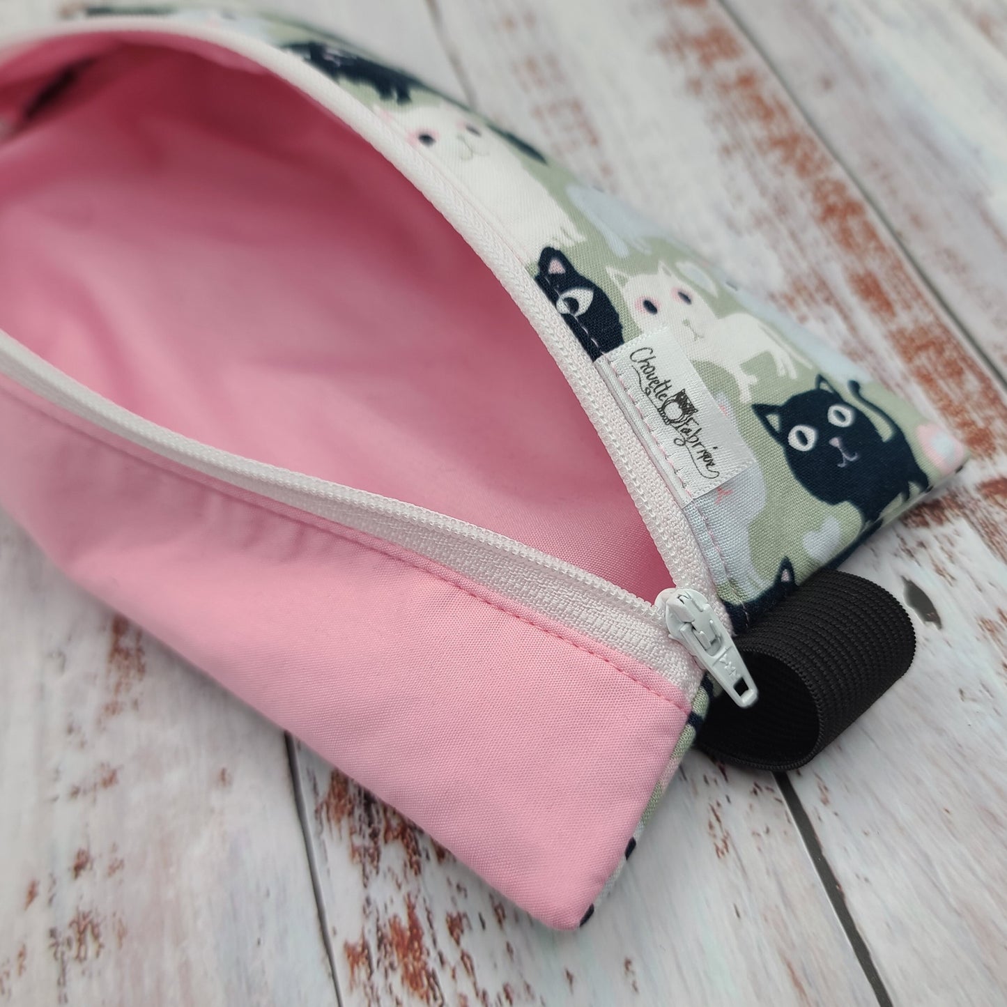 Étuis à crayons à élastique marque-page - Signet - Pour agenda, livres, etc. - Chats & coeurs