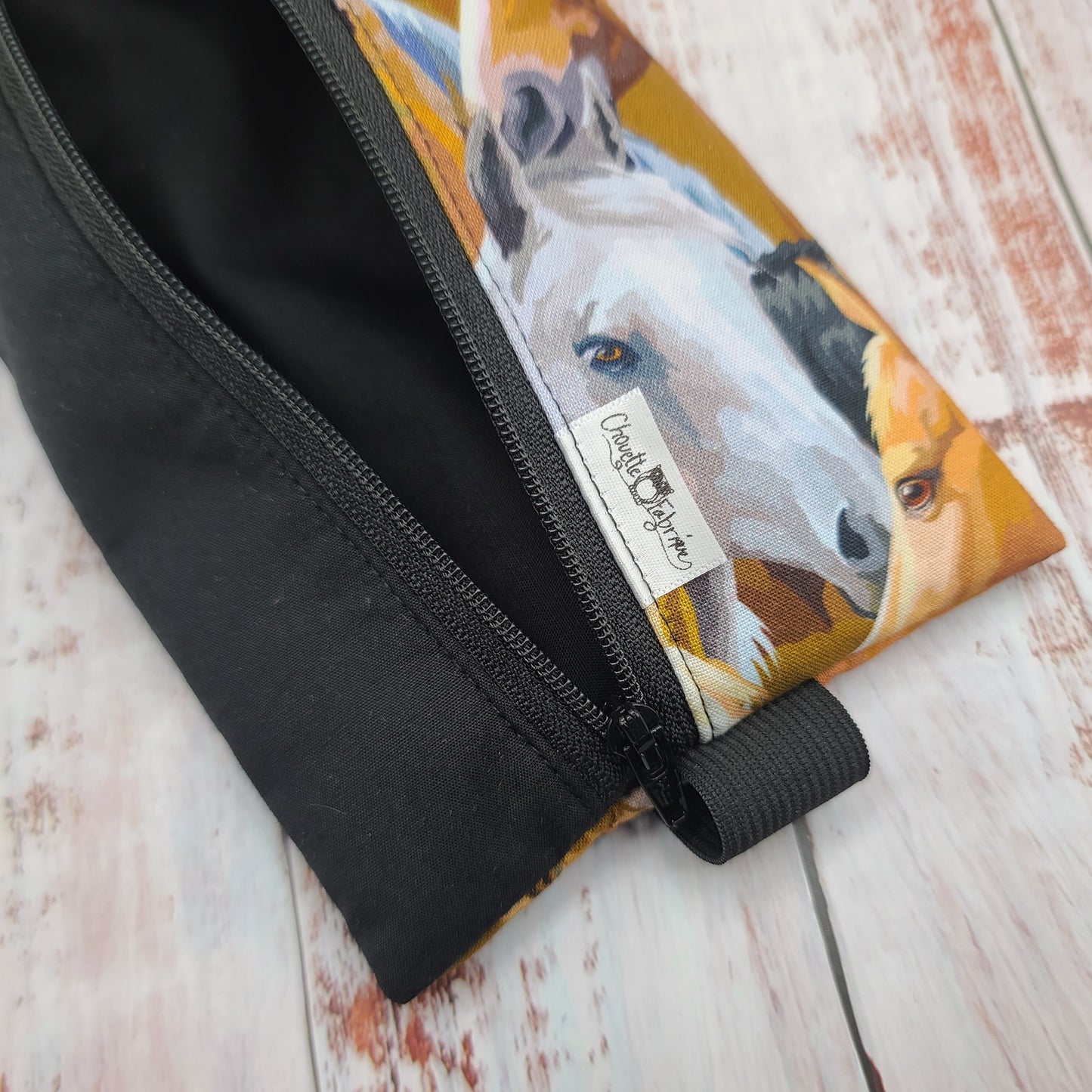 Étuis à crayons à élastique marque-page - Signet - Pour agenda, livres, etc. - Cheval / Chevaux