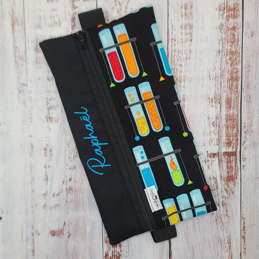 Étuis à crayons à élastique marque-page - Signet - Pour agenda, livres, etc. - École / Sciences / Éprouvettes