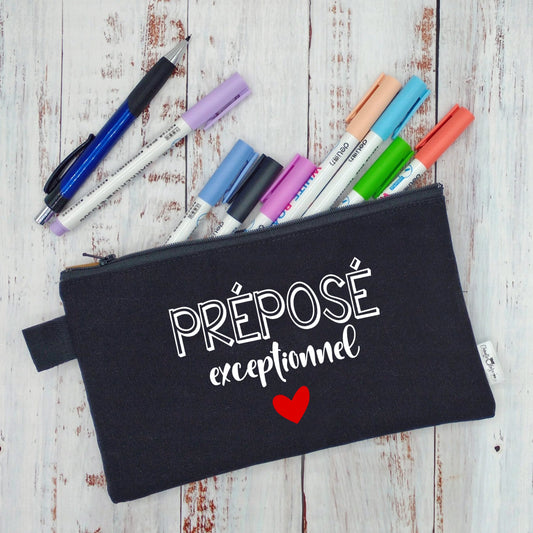 (CHOIX COULEURS & PROFESSION) Étui à crayons - Préposé (ou autre) exceptionnel - v7
