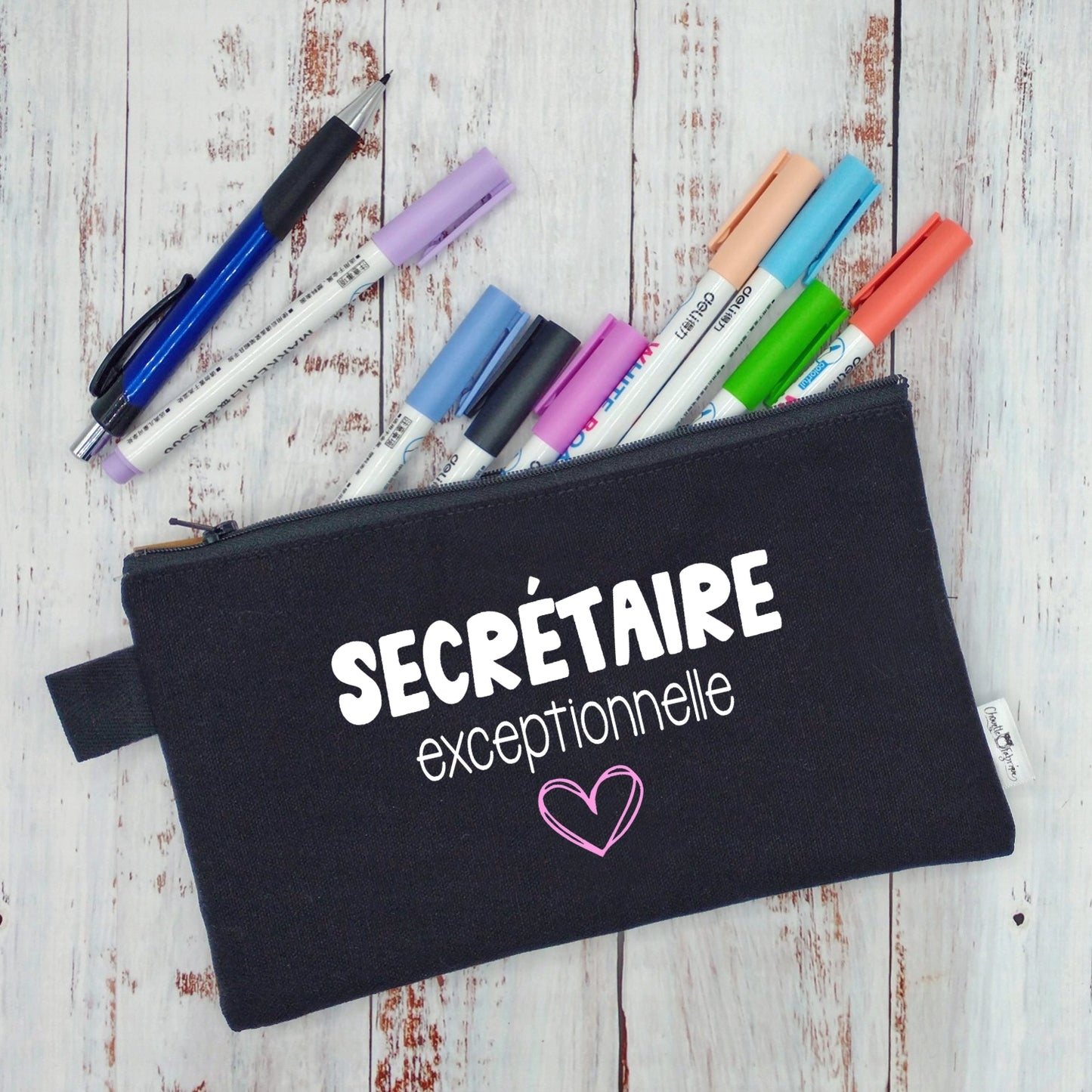(CHOIX COULEURS & PROFESSION) Étui à crayons - Secrétaire (ou autre) exceptionnelle - v10