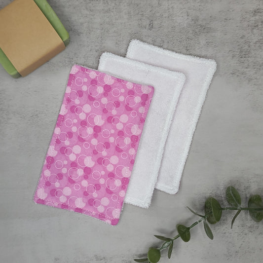 Lingettes démaquillantes - 3/Paquet - Pois roses