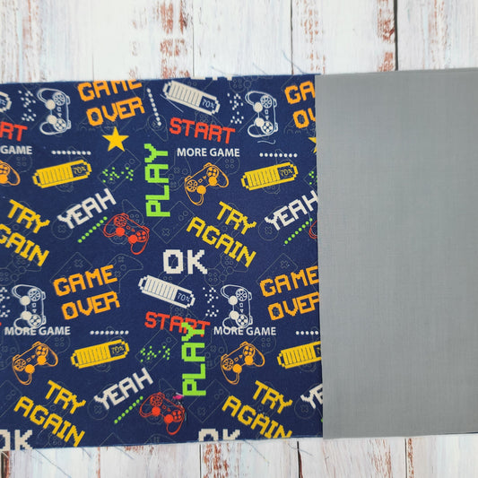 Napperon personnalise (Couleur d'impression au choix) - Gamer - Jeux vidéos - Game over - Pochette grise