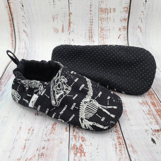 Pantoufles - Enfants - Fossiles Dinosaures (Motifs "GLOW IN THE DARK")