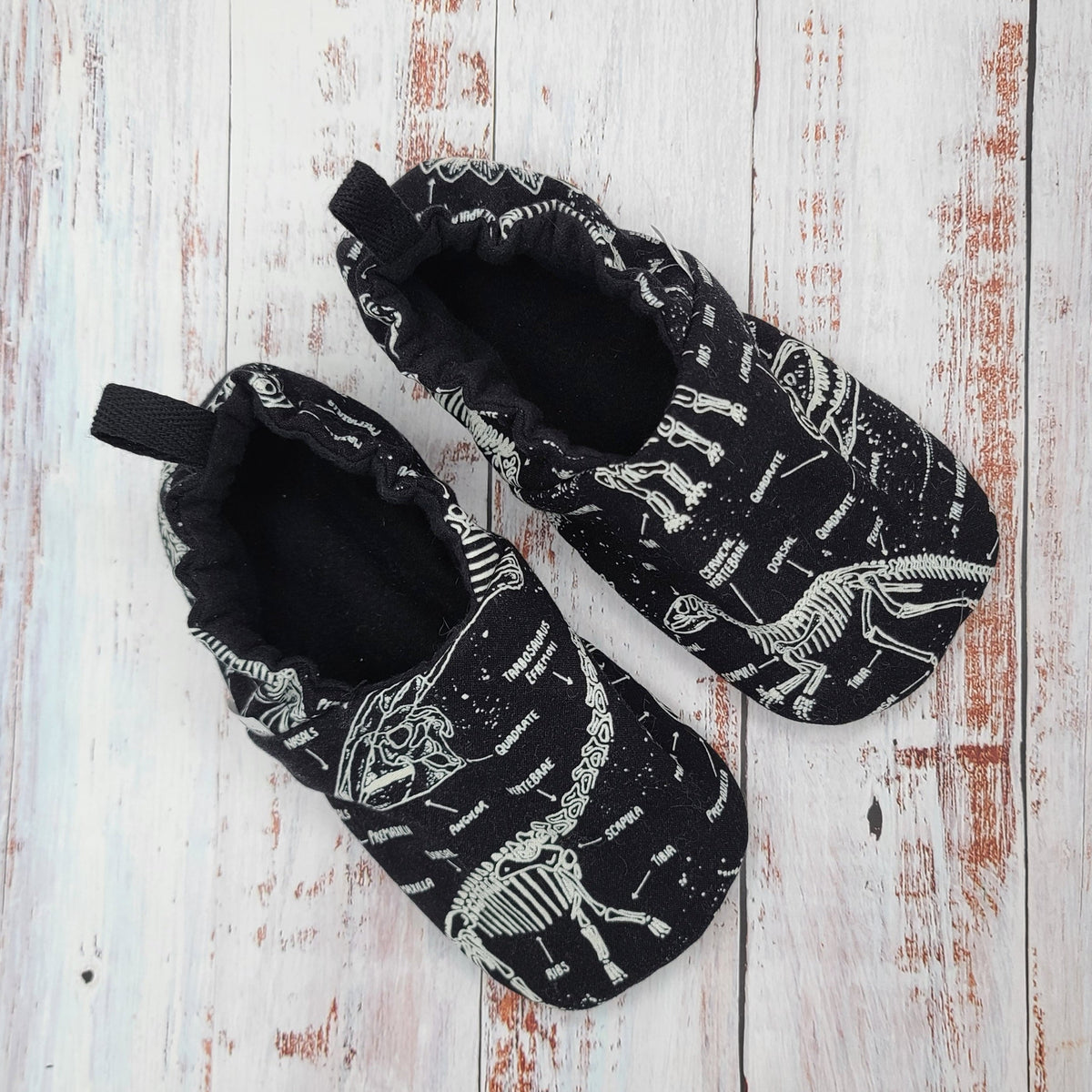 Pantoufles - Enfants - Fossiles Dinosaures (Motifs "GLOW IN THE DARK")