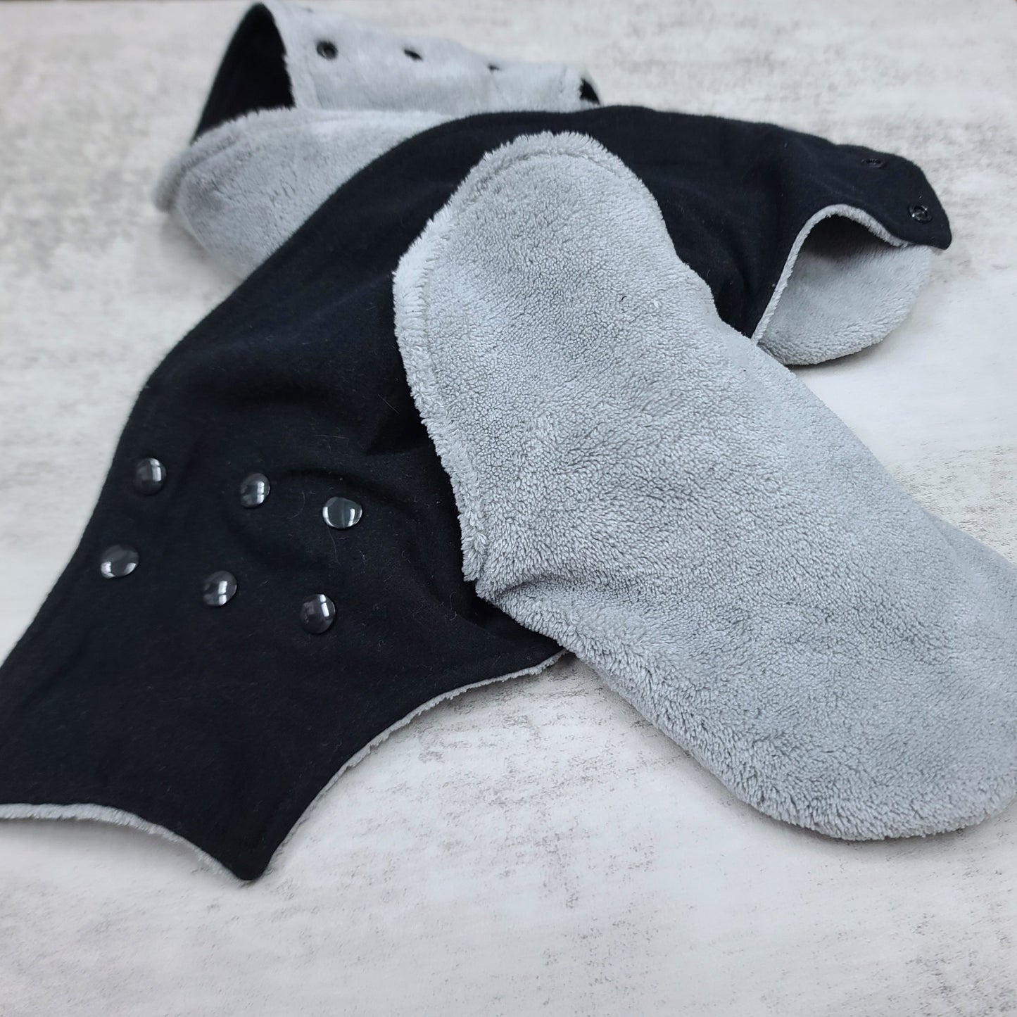 Pantoufles "Wrap" - Adultes - Hautes avec boutons à pression - Polar gris