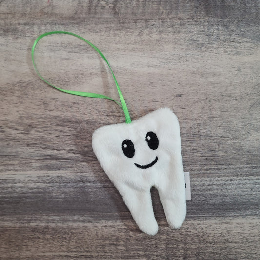 Pochette fée des dents - Ruban VERT - Cacher la dent perdue sous l'oreiller ou suspendre à la porte