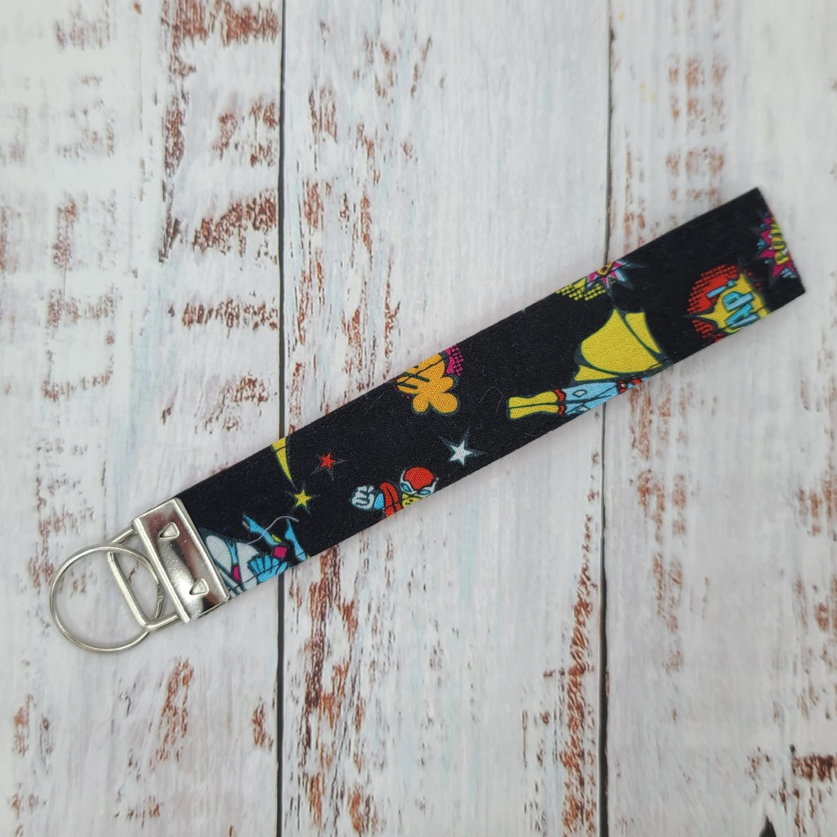 Porte-clé - PERSONNALISÉ - Dragonne - Poignet - Super héros - Bande rouge