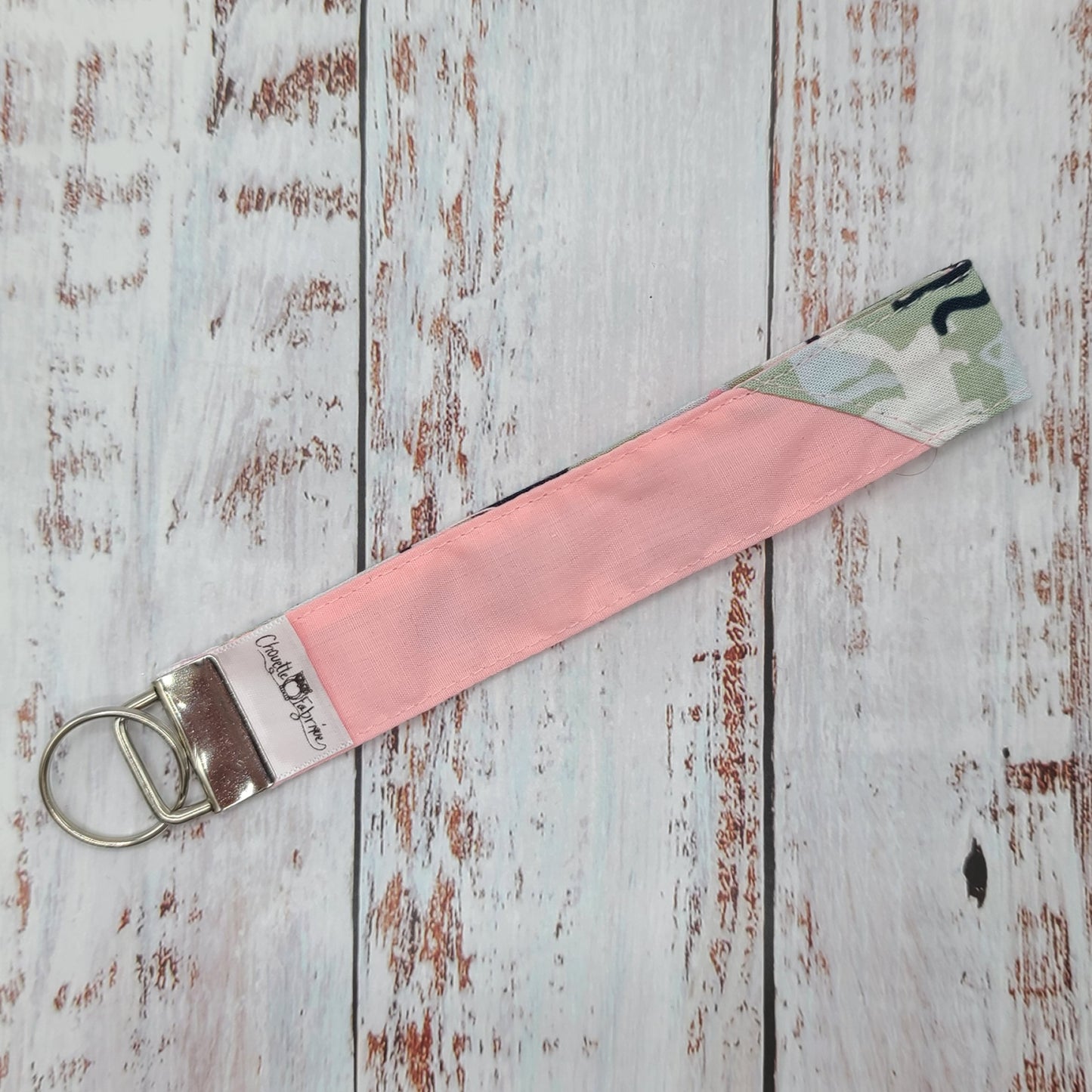 Porte-clé - PERSONNALISÉ - Dragonne - Poignet - Chats - Bande rose pâle
