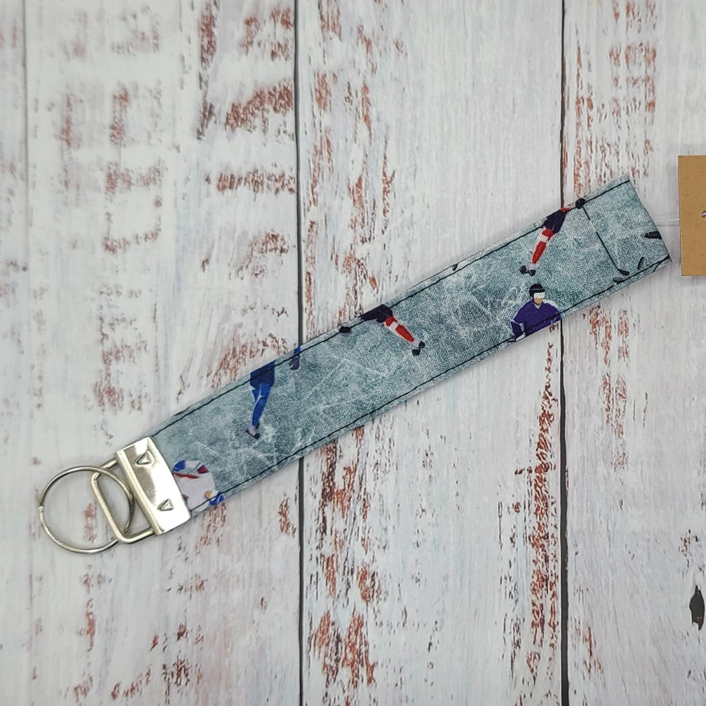 Porte-clé - PERSONNALISÉ - Dragonne - Poignet - Hockey - Bande noire