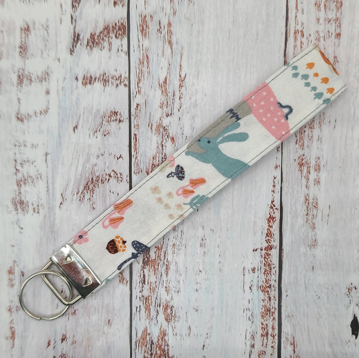 Porte-clé - PERSONNALISÉ - Dragonne - Poignet - Nature douce -  Hérissons & Lièvres - Bande grise