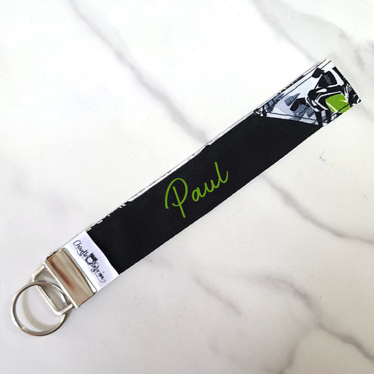 Porte-clé - PERSONNALISÉ - Dragonne - Poignet - Motoneiges - Bande noire