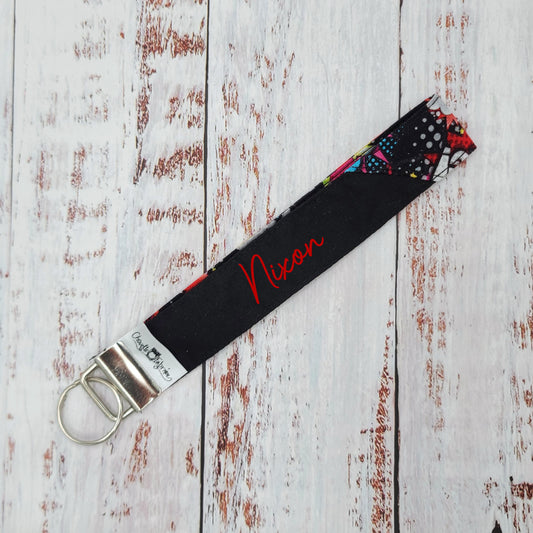 Porte-clé - PERSONNALISÉ - Dragonne - Poignet - Comics Bande-dessinées - Bande noire