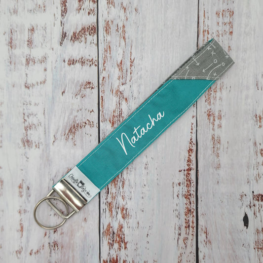 Porte-clé - PERSONNALISÉ - Dragonne - Poignet - Croquis/Jeux - Bande grise