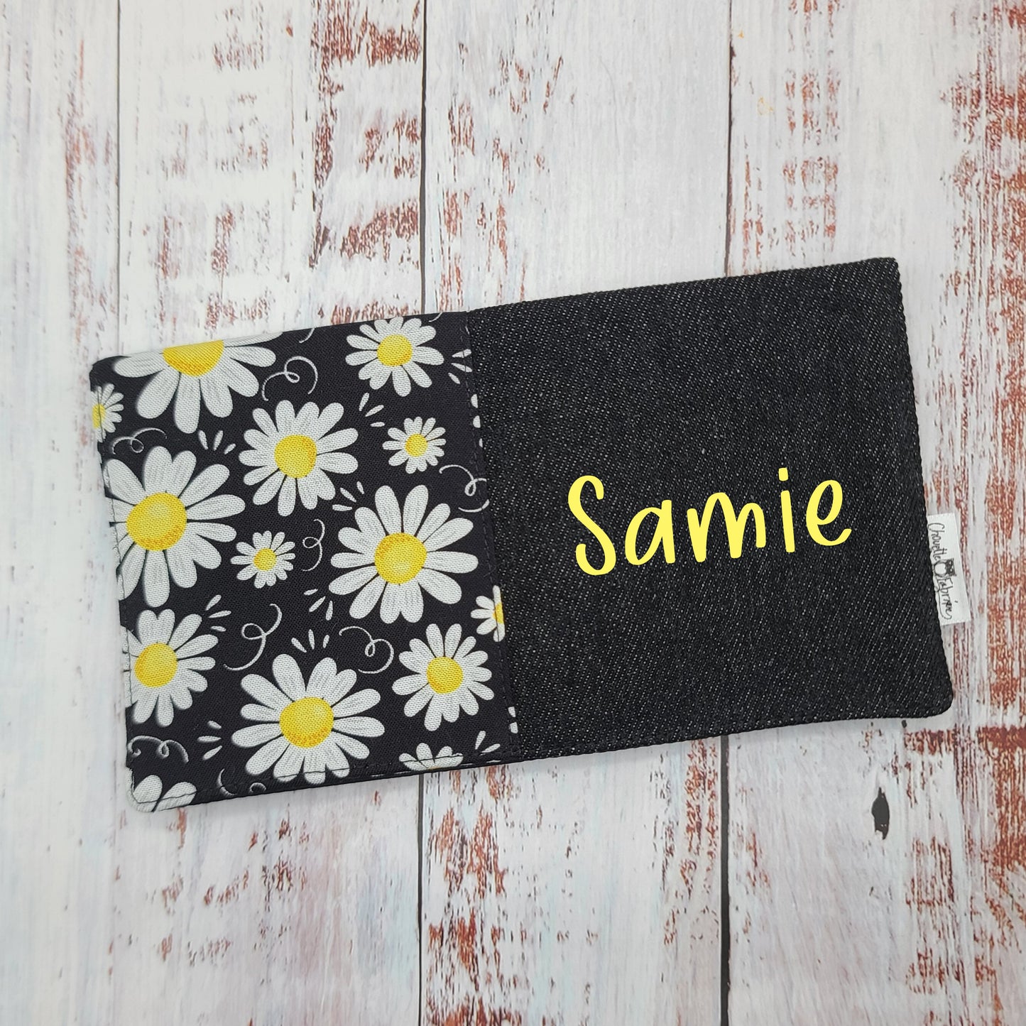 Protège-carnet de santé - Vaccination - Personnalisé - Fleurs - Marguerites