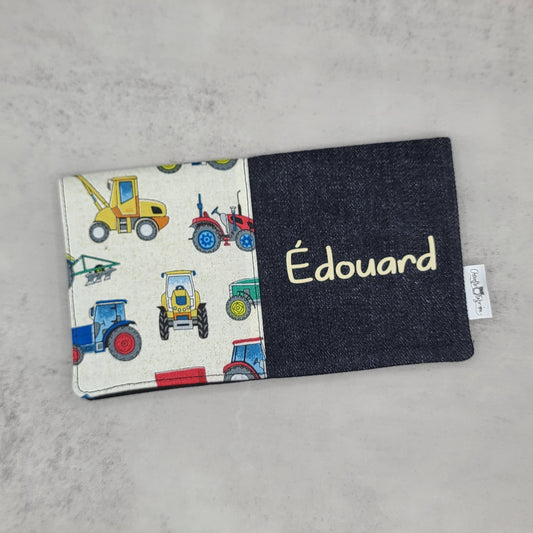 Protège-carnet de santé - Vaccination - Personnalisé - Tracteurs