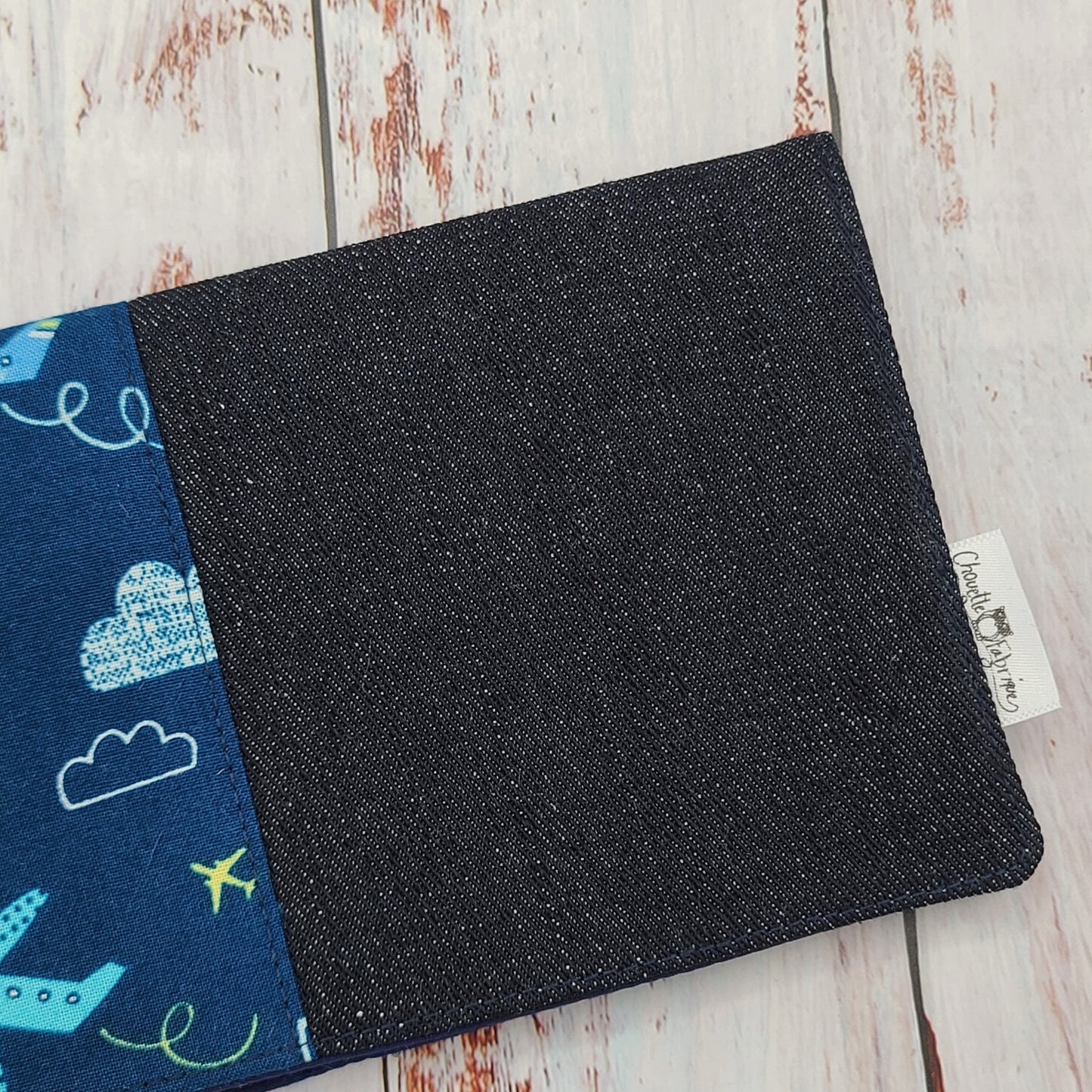 Protège-carnet de santé - Vaccination - Personnalisé - Véhicules - Avions Jaunes et Bleues