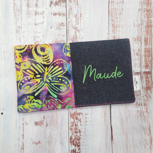 Protège-carnet de santé - Vaccination - Personnalisé - Insectes - Papillons Aquarelle