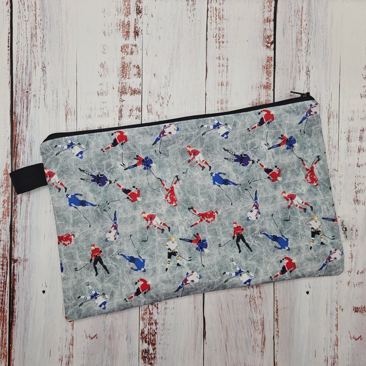 Sac réutilisable format LIVRE (8 x 12 pouces)  - Hockey