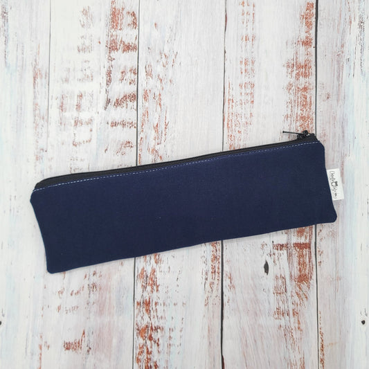 Pochette à ustensiles, brosse à dents, etc. - Sac réutilisable, lavable et imperméable - Marine