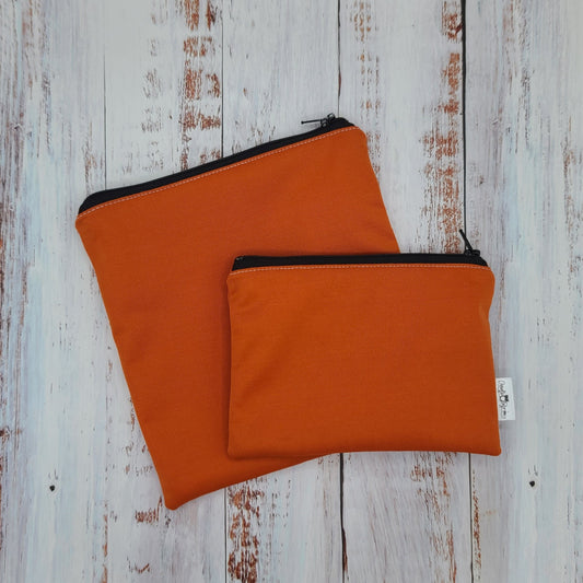 Sac réutilisable pour collation ou sandwich – Orange brûlé