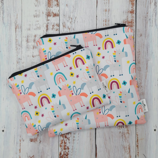 Sac réutilisable pour collation ou sandwich – Animaux - Licornes & Arc-en-ciel