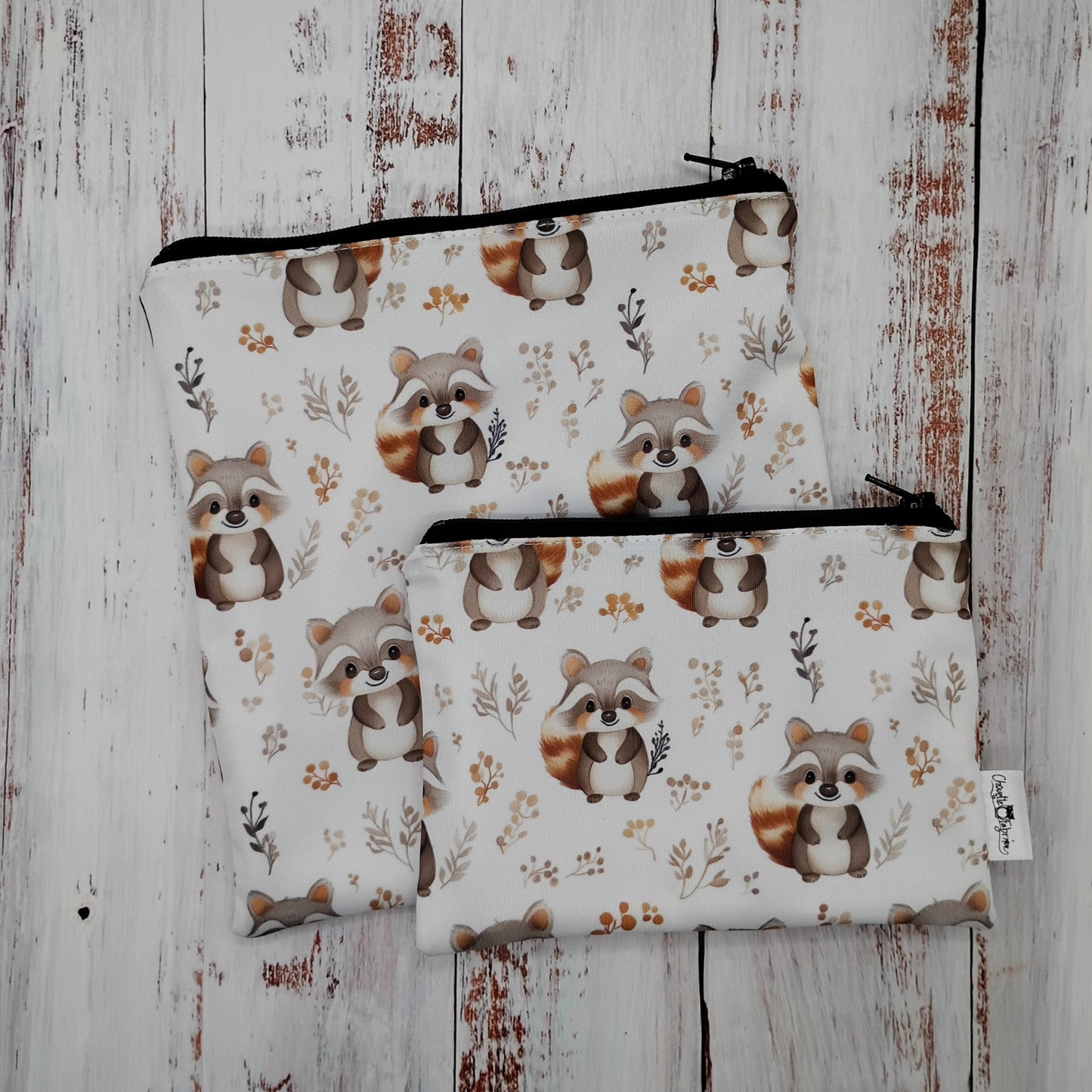 Sac réutilisable pour collation ou sandwich – Animaux – Raton-laveurs Woodland - Raccoon