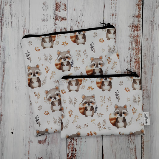 Sac réutilisable pour collation ou sandwich – Animaux – Raton-laveurs Woodland - Raccoon