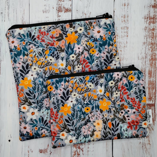 Sac réutilisable pour collation ou sandwich – Fleurs - Jardin doré / Golden garden