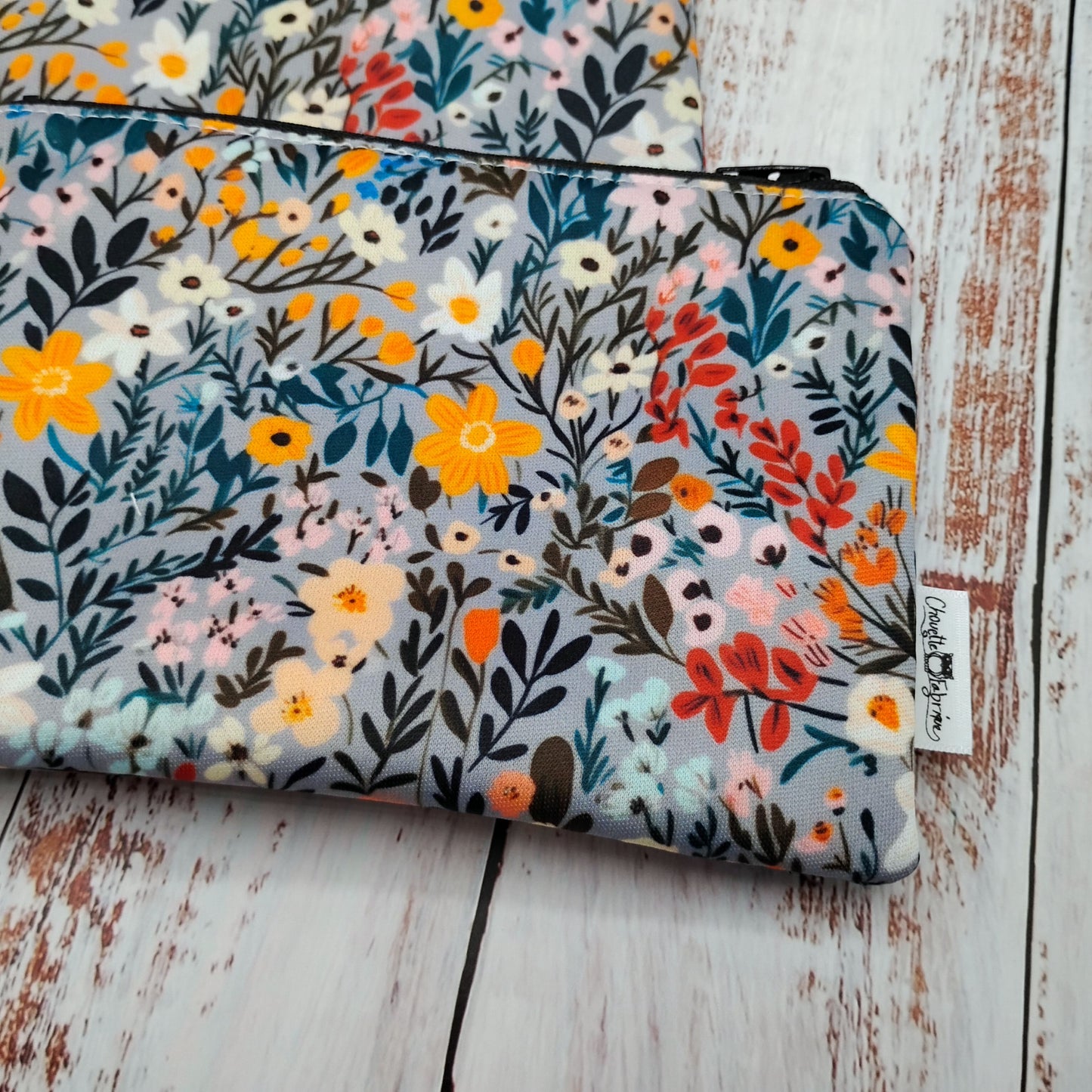 Sac réutilisable pour collation ou sandwich – Fleurs - Jardin doré / Golden garden