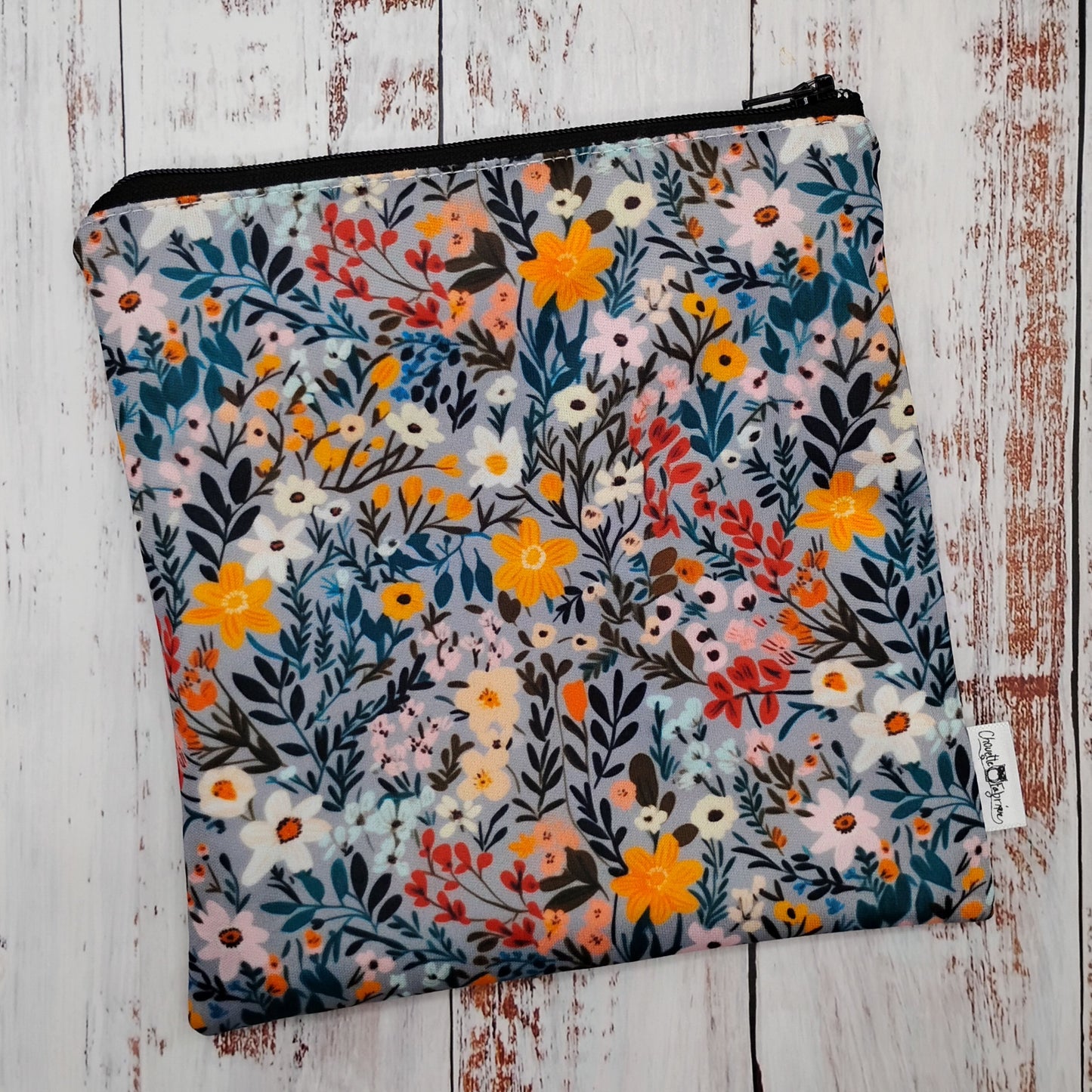 Sac réutilisable pour collation ou sandwich – Fleurs - Jardin doré / Golden garden