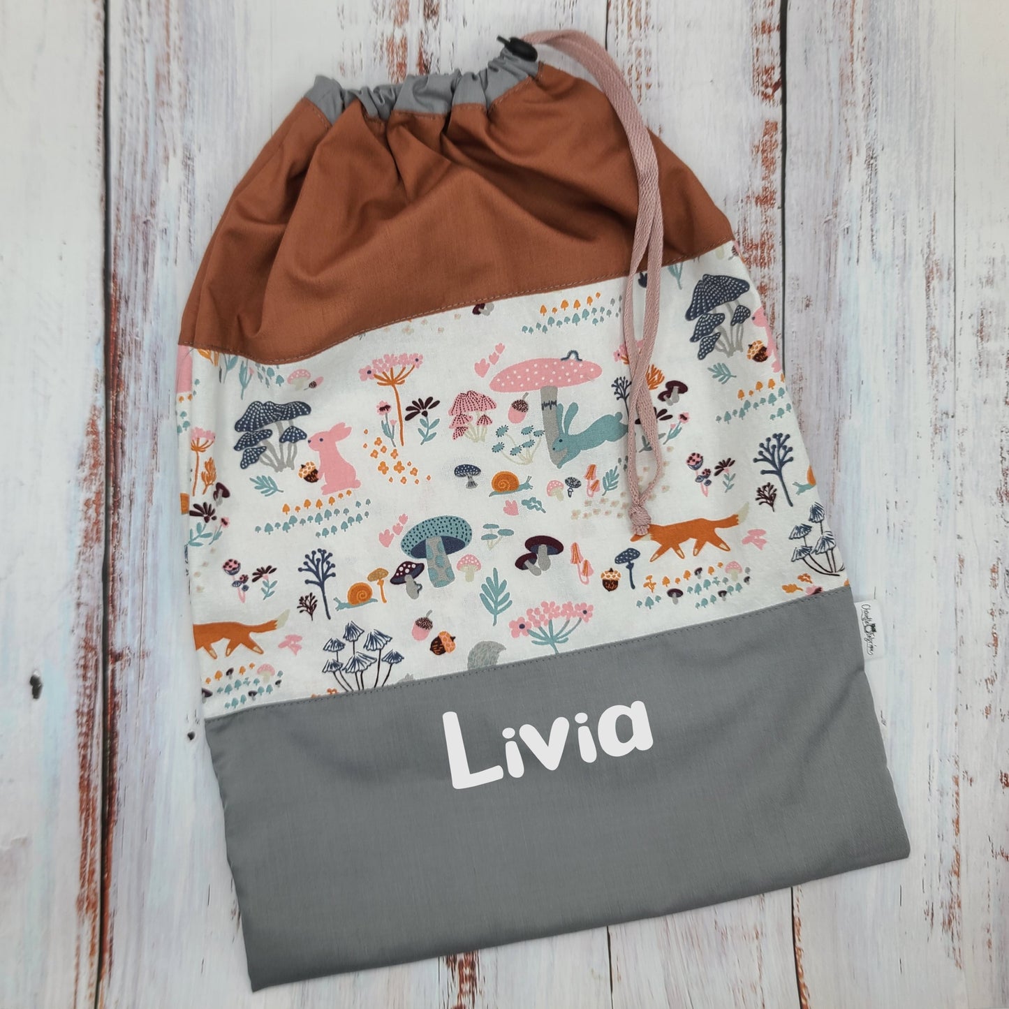 Sac de sport ou à souliers - Personnalisé - Nature douce - Lièvres