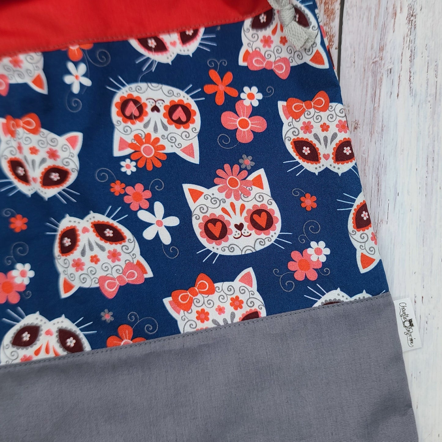 Sac de sport ou à souliers - Personnalisé - Chats - Style Calavera