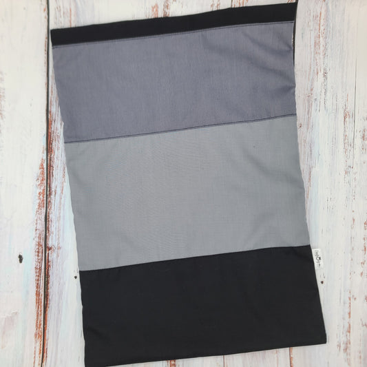 Sac de sport ou à souliers - Personnalisé - Gris et noir - Uni