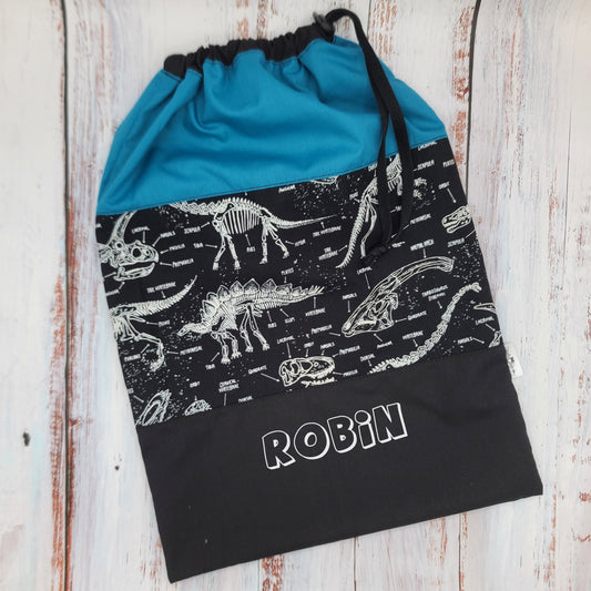 Sac de sport ou à souliers - Personnalisé - Animaux - Fossiles de dinosaures