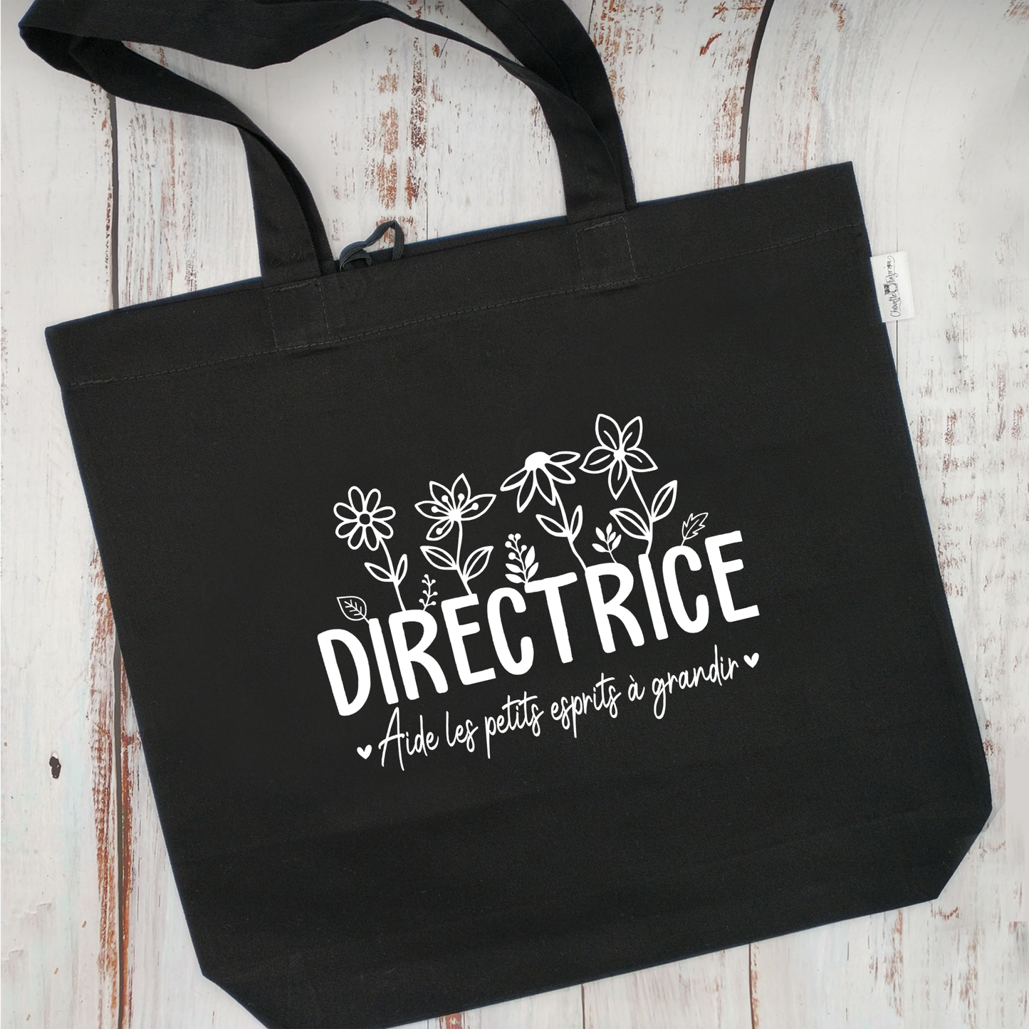(CHOIX COULEURS) Sac d'épicerie / Sac fourre-tout réutilisable et lavable - DIRECTRICE - (Qui se roule pour le rangement) V1