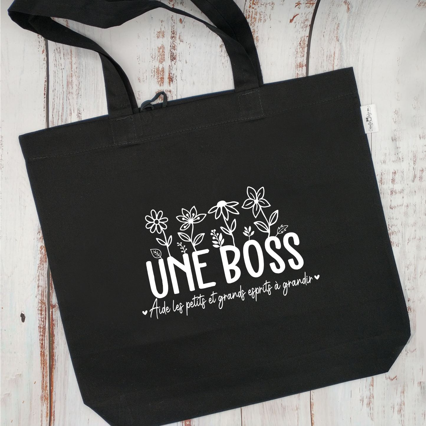 (CHOIX COULEURS) Sac d'épicerie / Sac fourre-tout réutilisable et lavable - UNE BOSS - (Qui se roule pour le rangement)