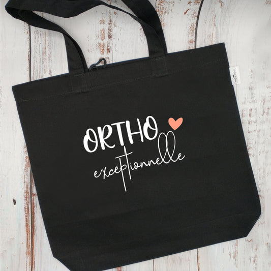 (CHOIX COULEURS & PROFESSION) Sac d'épicerie / Sac fourre-tout réutilisable et lavable - Ortho (ou autre) exceptionnelle - (Qui se roule pour le rangement) - v1