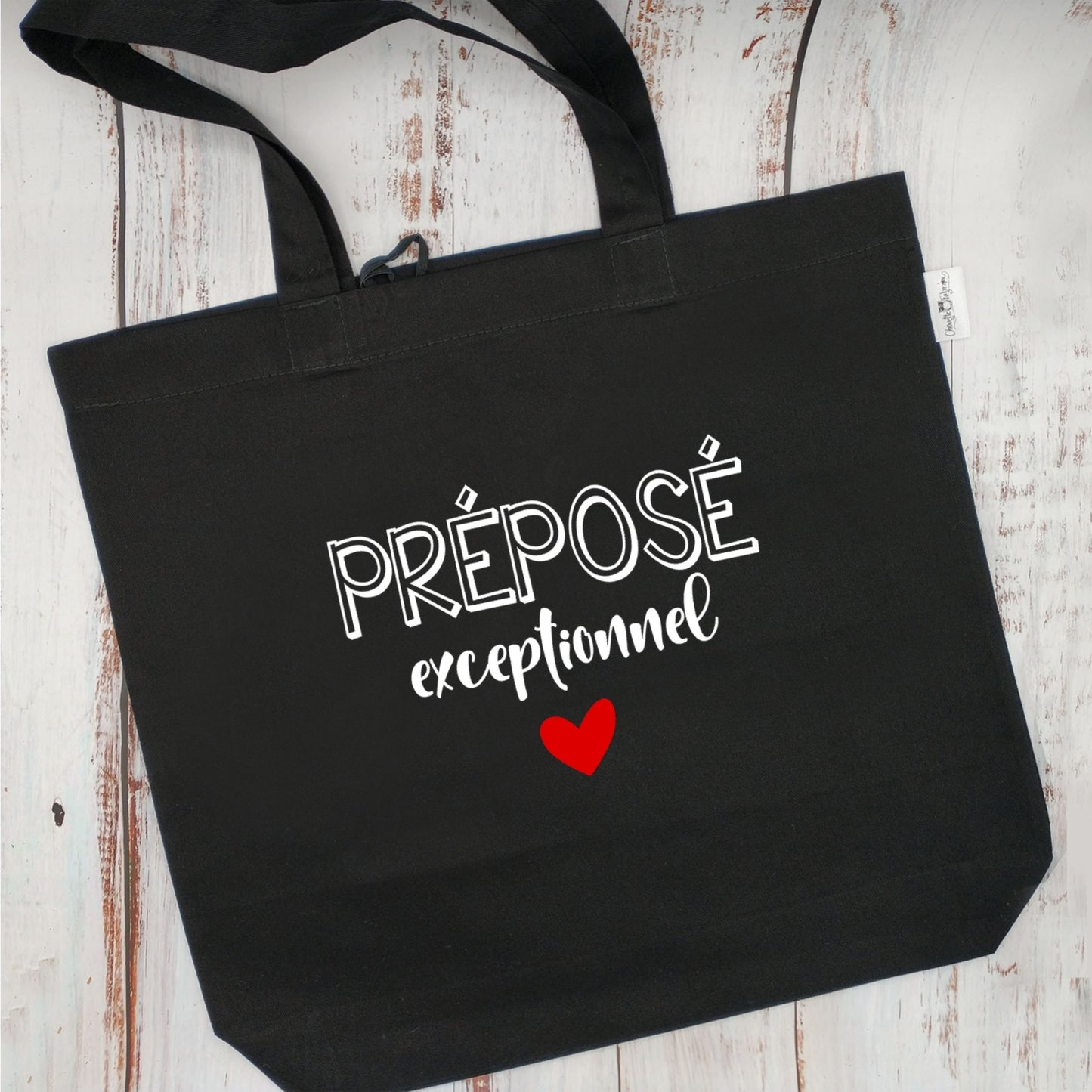 (CHOIX COULEURS & PROFESSION) Sac d'épicerie / Sac fourre-tout réutilisable et lavable - Préposé (ou autre) exceptionnel - (Qui se roule pour le rangement) - v7