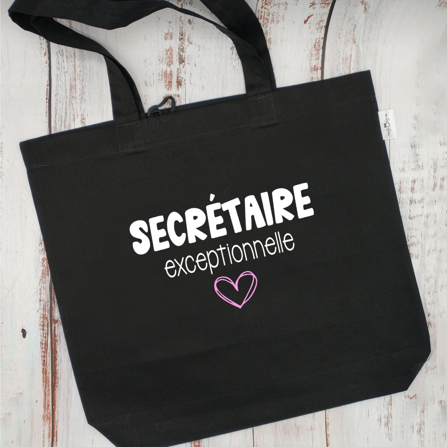 (CHOIX COULEURS & PROFESSION) Sac d'épicerie / Sac fourre-tout réutilisable et lavable - Secrétaire (ou autre) exceptionnelle - (Qui se roule pour le rangement) - v10