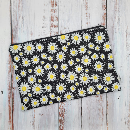 Sac réutilisable format LIVRE (8 x 12 pouces)  - Marguerites
