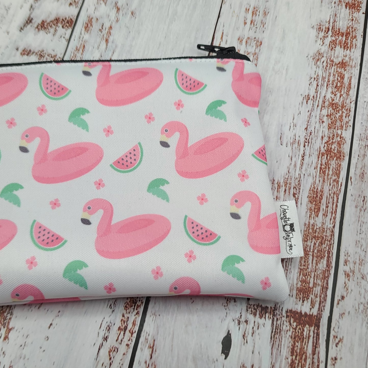 Sac réutilisable pour collation ou sandwich – Animaux - Flamants roses & Melons d'eau