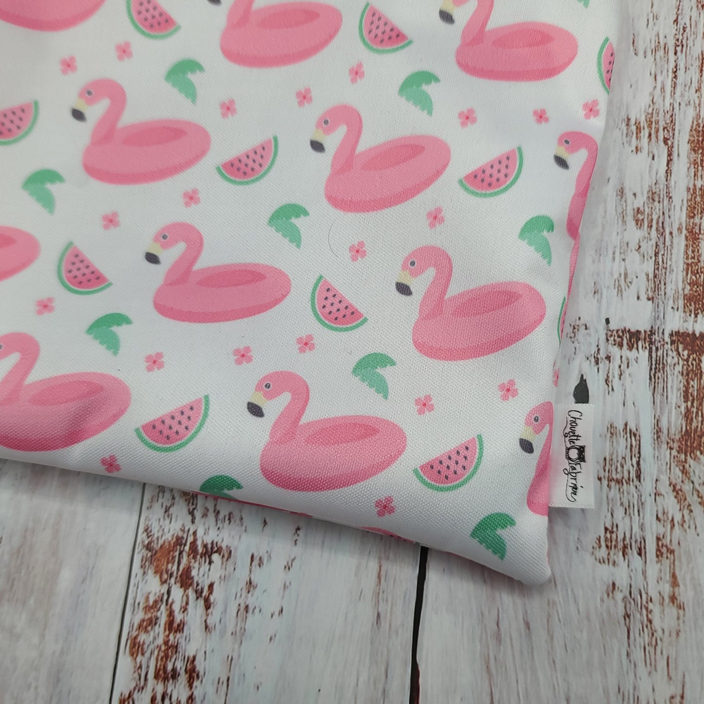 Sac réutilisable pour collation ou sandwich – Animaux - Flamants roses & Melons d'eau