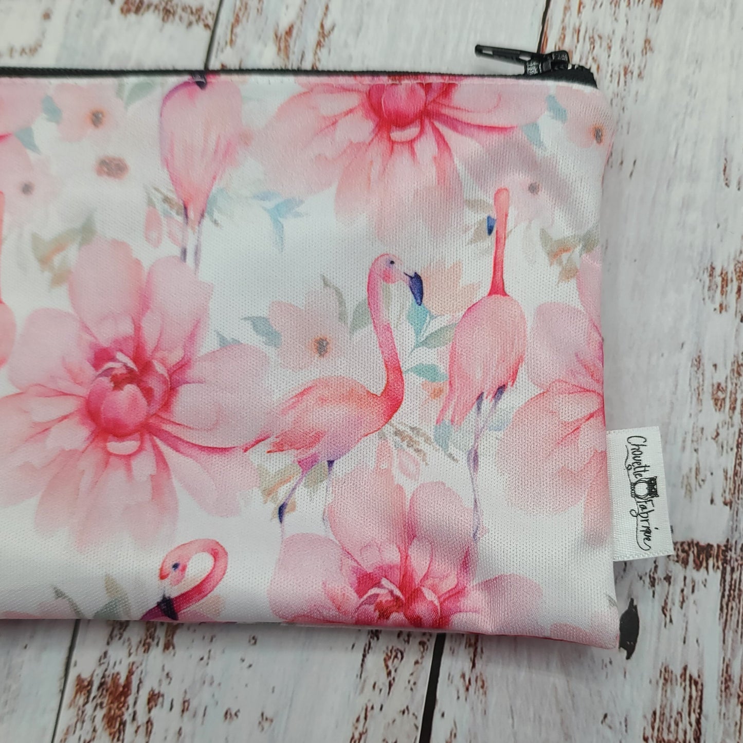 Sac réutilisable pour collation ou sandwich – Animaux - Flamants roses & Fleurs