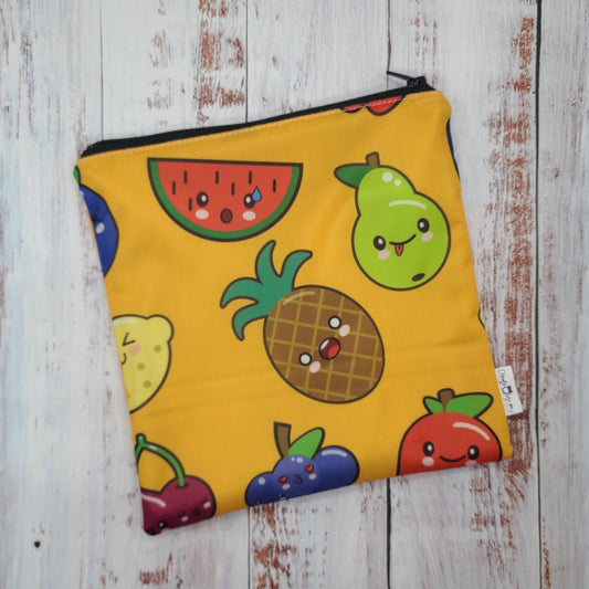 Sac réutilisable pour collation ou sandwich – Fruits drôles