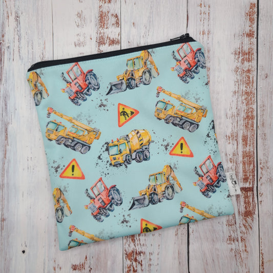 Sac réutilisable pour collation ou sandwich – Véhicules - Camions & Dompeurs / Bleu ciel