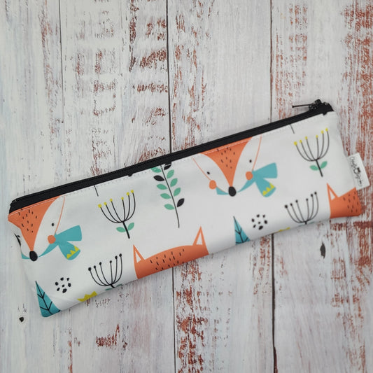 Pochette à ustensiles, brosse à dents, etc. - Sac réutilisable, lavable et imperméable - Renards