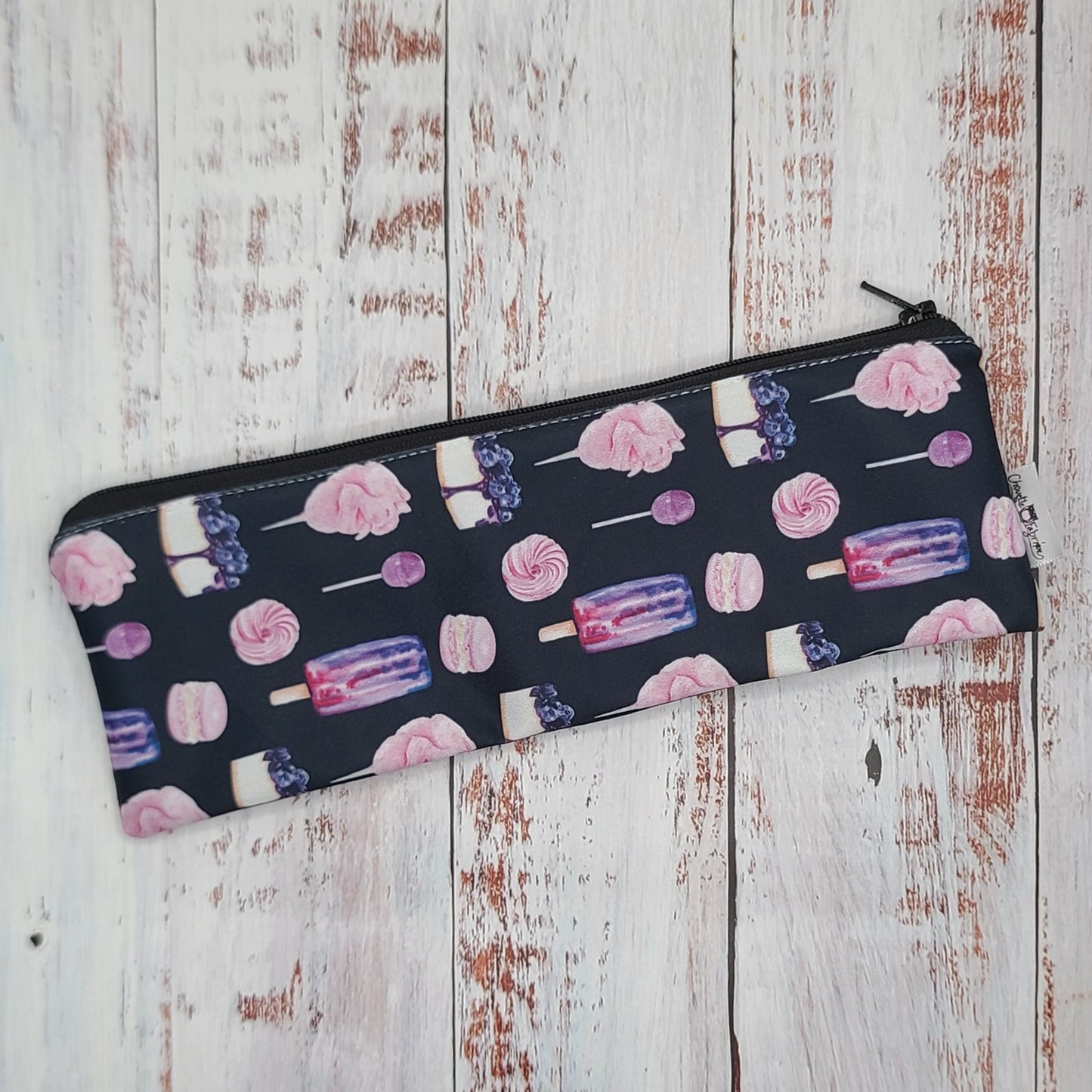 Pochette à ustensiles, brosse à dents, etc. - Sac réutilisable, lavable et imperméable - Crème glacée
